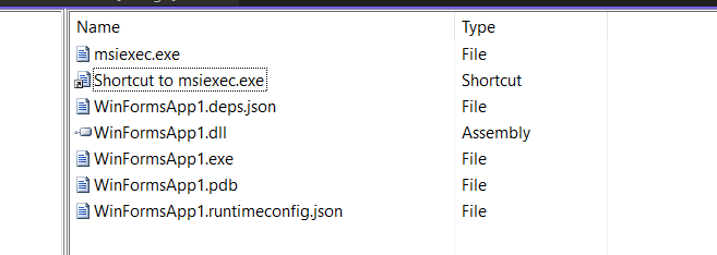 CreateShortcuttomsiexec